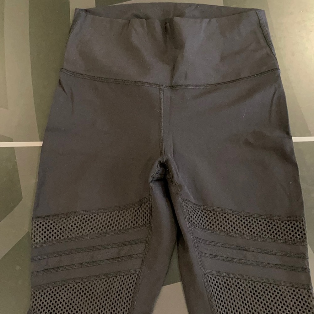 Lululemon black leggings with holes  down leg